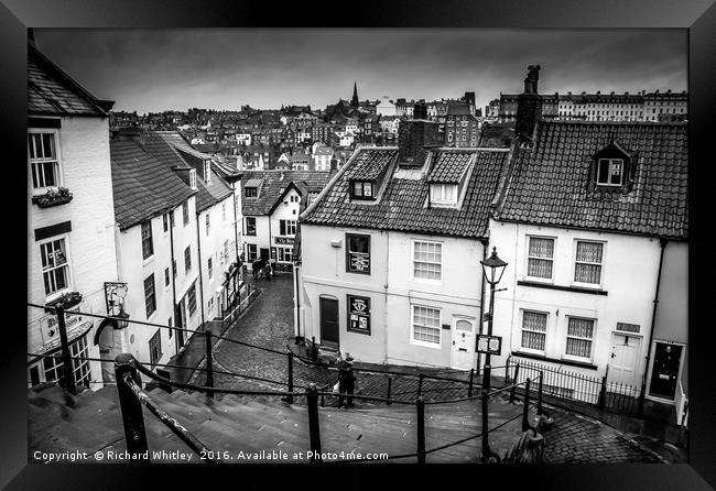 Whitby 199 Steps Framed Print by Richard Whitley