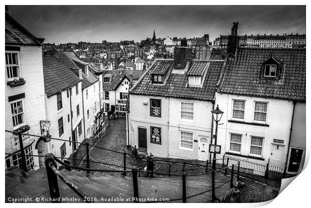 Whitby 199 Steps Print by Richard Whitley