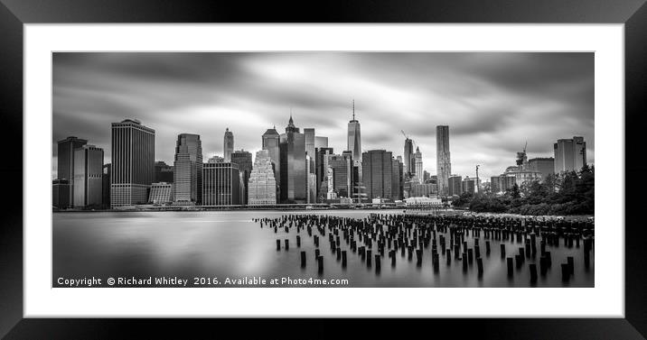 New York Sky Line Framed Mounted Print by Richard Whitley