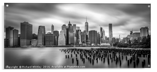 New York Sky Line Acrylic by Richard Whitley