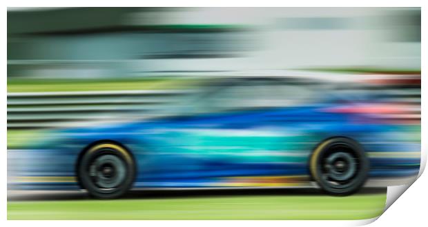 Racing car motion blur  Print by Shaun Jacobs