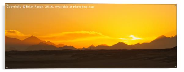Egyptian sunset Acrylic by Brian Fagan