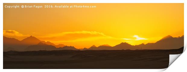 Egyptian sunset Print by Brian Fagan