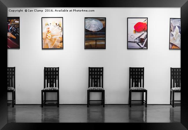 Chairs & frames Framed Print by Ian Clamp