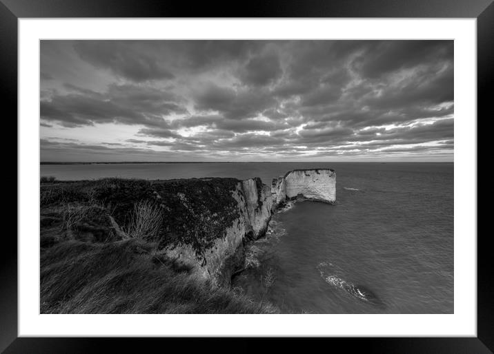 Old Harry rock  Framed Mounted Print by Shaun Jacobs