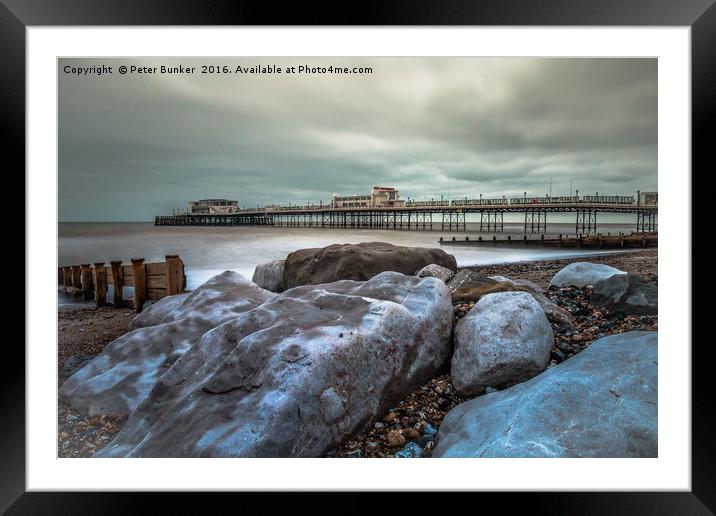 On The Rocks. Framed Mounted Print by Peter Bunker