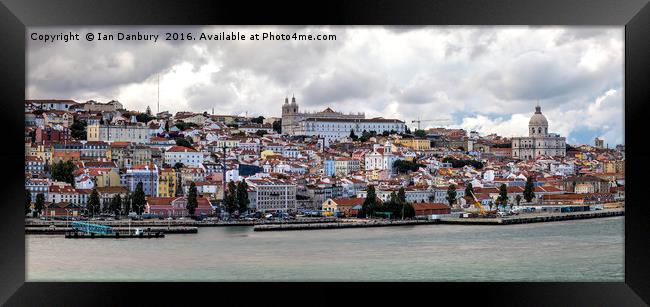 Lisbon Panorama Framed Print by Ian Danbury