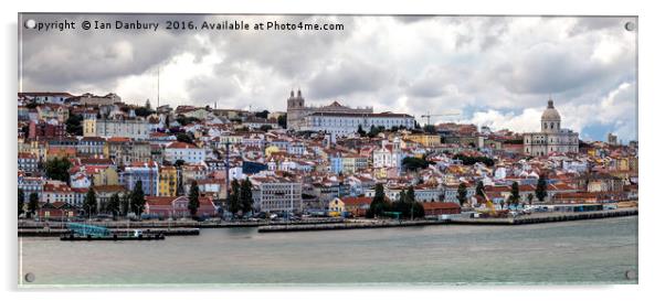 Lisbon Panorama Acrylic by Ian Danbury