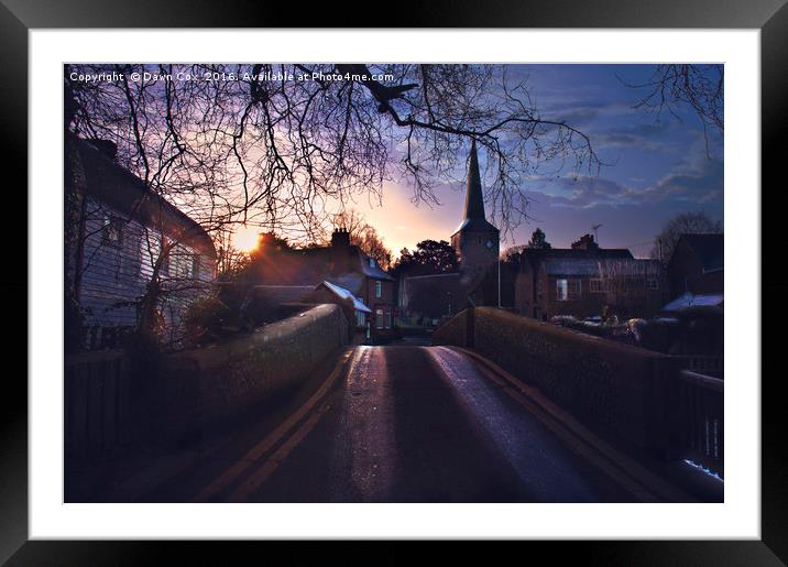 Eynsford Village Framed Mounted Print by Dawn Cox