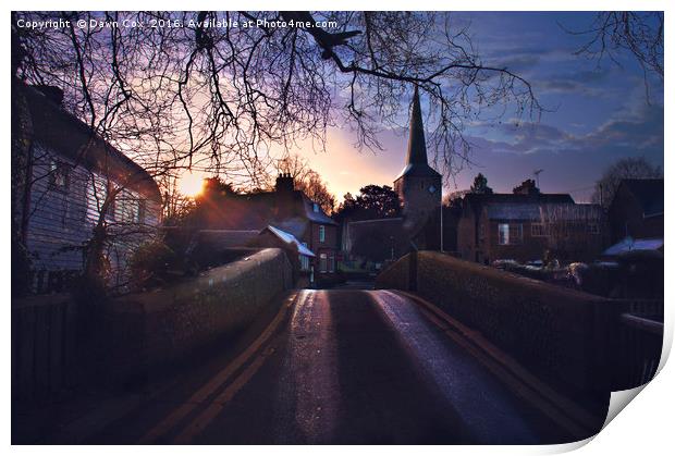 Eynsford Village Print by Dawn Cox