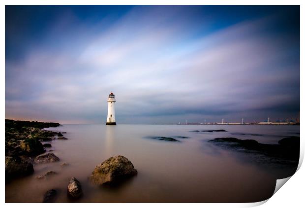 Fort Perch Rock Lighthouse Print by Garry Kennedy