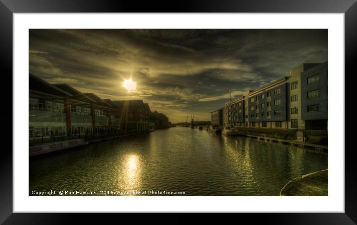 Gloucester Glow  Framed Mounted Print by Rob Hawkins
