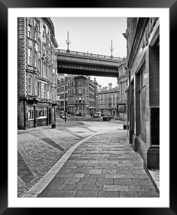 a street called Side Framed Mounted Print by David McCulloch