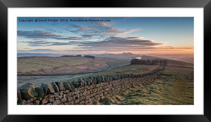 Roman Wall Country Framed Mounted Print by David Pringle
