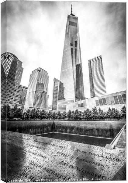 Ground Zero Memorial Canvas Print by Richard Whitley