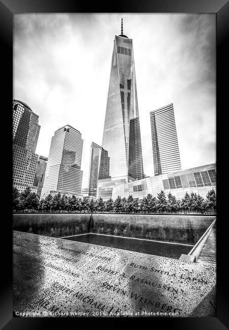Ground Zero Memorial Framed Print by Richard Whitley