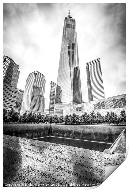 Ground Zero Memorial Print by Richard Whitley