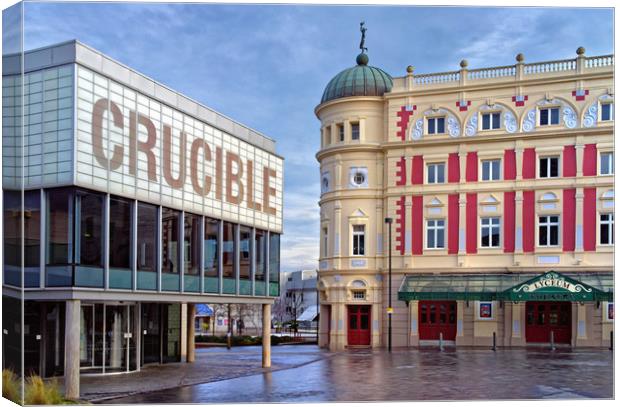 Crucible and Lyceum Theatres, Sheffield  Canvas Print by Darren Galpin