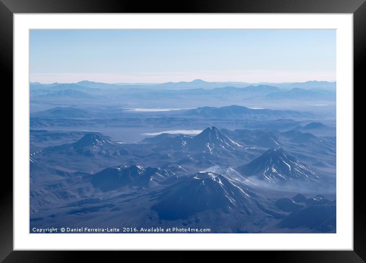Window Plane View of Andes Mountains Framed Mounted Print by Daniel Ferreira-Leite
