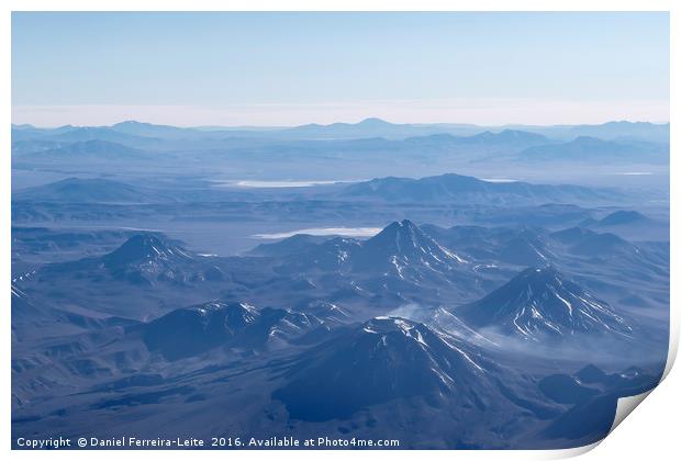 Window Plane View of Andes Mountains Print by Daniel Ferreira-Leite