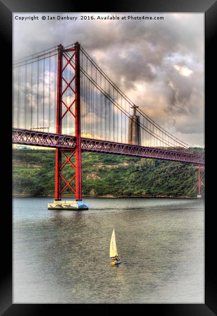 Bridge and Yacht Framed Print by Ian Danbury
