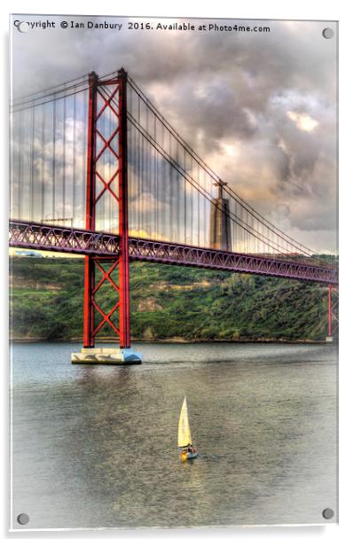 Bridge and Yacht Acrylic by Ian Danbury