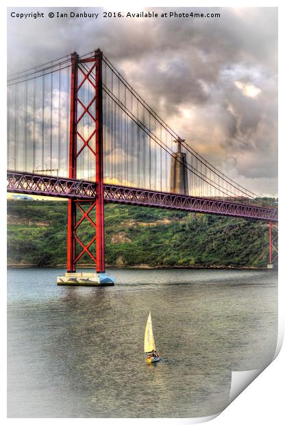 Bridge and Yacht Print by Ian Danbury