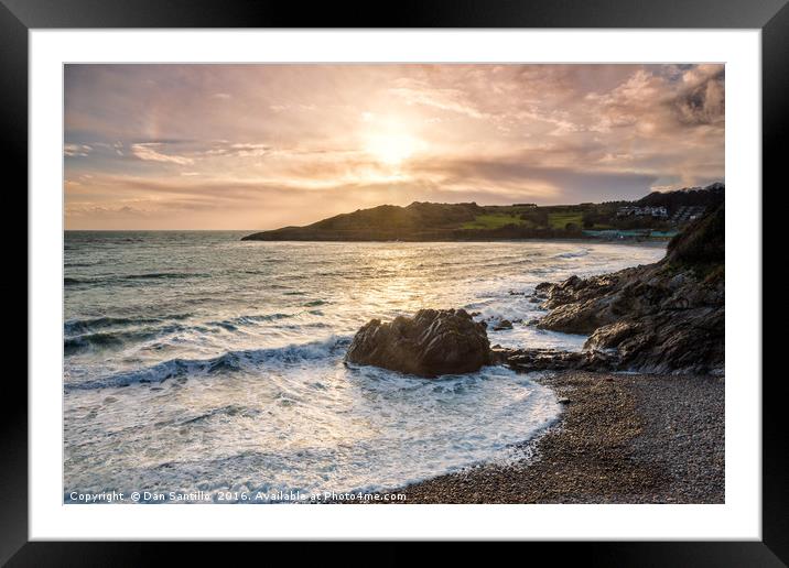 Rotherslade Bay, Gower Framed Mounted Print by Dan Santillo