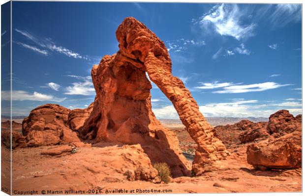 Elephant Rock, Valley of Fire Canvas Print by Martin Williams