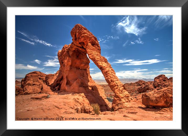 Elephant Rock, Valley of Fire Framed Mounted Print by Martin Williams