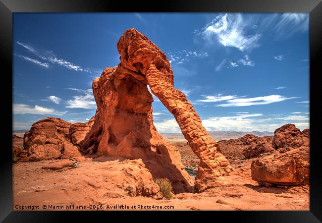 Elephant Rock, Valley of Fire Framed Print by Martin Williams