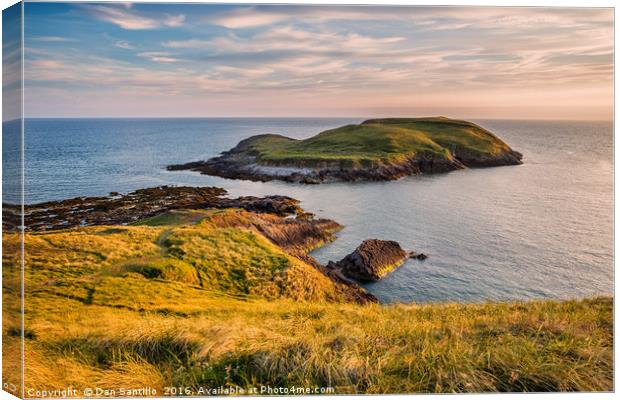 Burry Holms, Gower Canvas Print by Dan Santillo