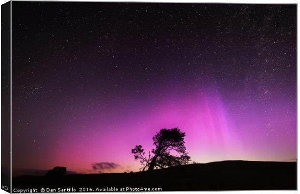 Nothern Lights over Wales Canvas Print by Dan Santillo