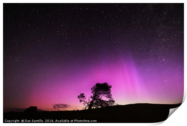 Nothern Lights over Wales Print by Dan Santillo