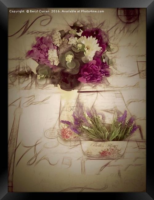 Delicate Lilac Blooms Framed Print by Beryl Curran