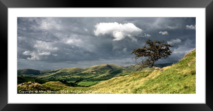 Howgills View Pano Framed Mounted Print by Alex Johnson