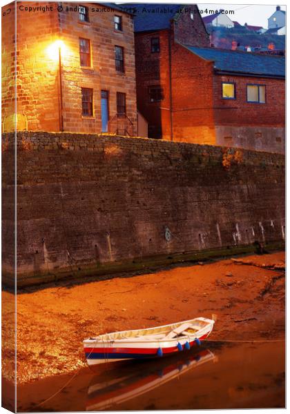 LIT BY STREET LIGHT Canvas Print by andrew saxton