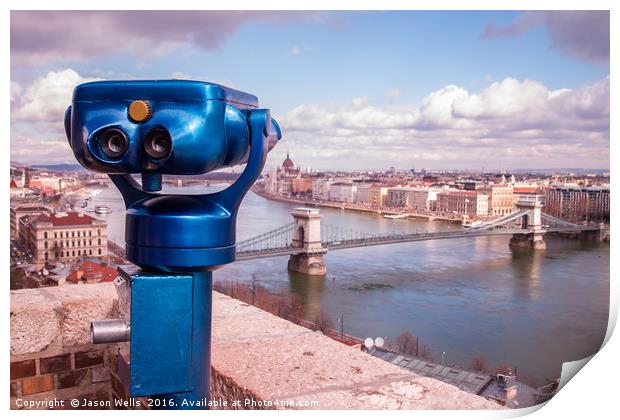 Budapest lookout point Print by Jason Wells