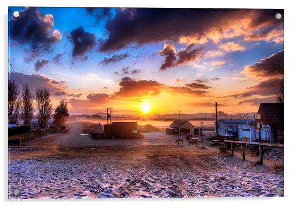 South Beach Sunrise Acrylic by Alan Simpson