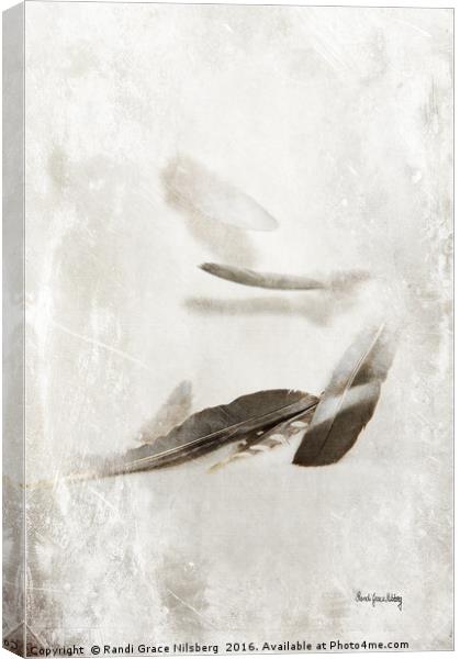 Fluttering Feathers Canvas Print by Randi Grace Nilsberg