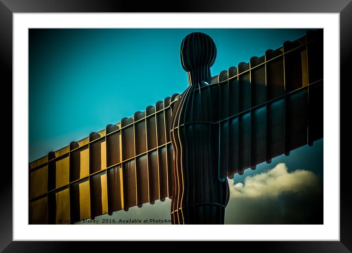 Head of an angel Framed Mounted Print by andrew blakey