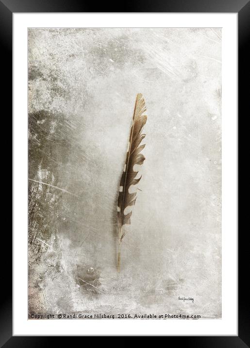 Standing Feather Framed Mounted Print by Randi Grace Nilsberg