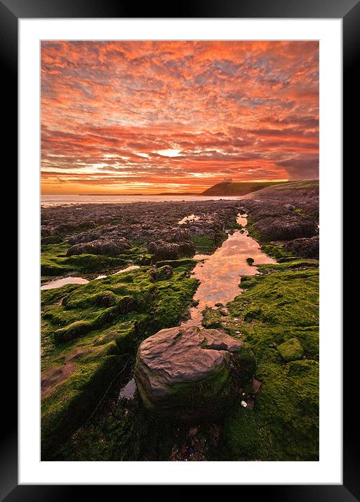 Fire Sky Framed Mounted Print by Mark Robson