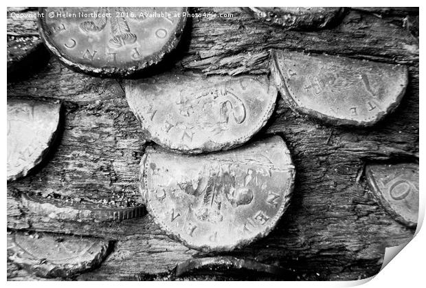 Lucky Coins vi Print by Helen Northcott