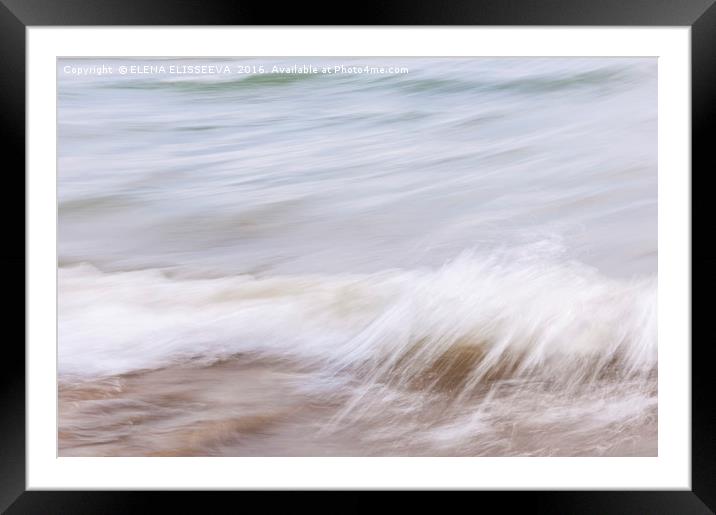 Water and sand abstract 1 Framed Mounted Print by ELENA ELISSEEVA