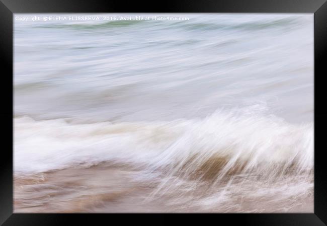Water and sand abstract 1 Framed Print by ELENA ELISSEEVA