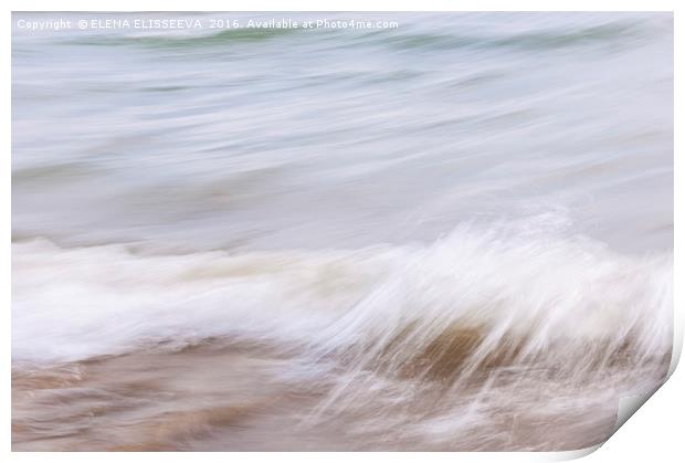 Water and sand abstract 1 Print by ELENA ELISSEEVA