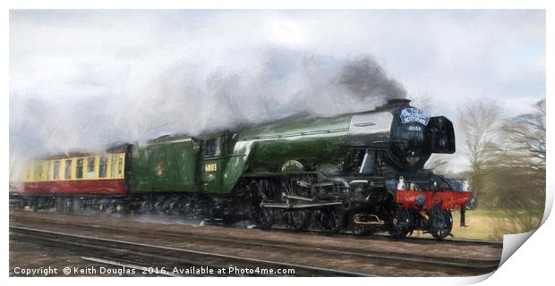 The Flying Scotsman - back to steam Print by Keith Douglas