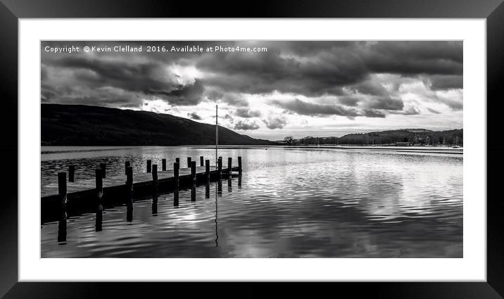 Jetty At Coniston Framed Mounted Print by Kevin Clelland
