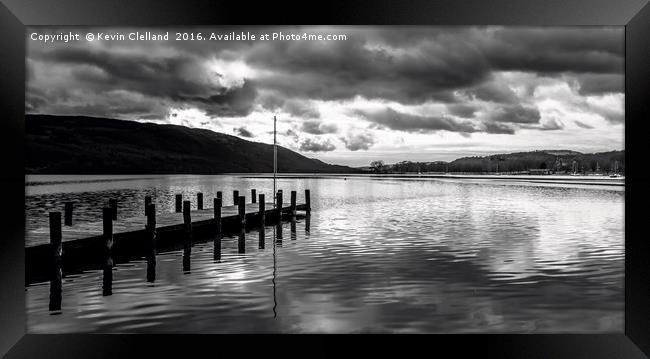 Jetty At Coniston Framed Print by Kevin Clelland